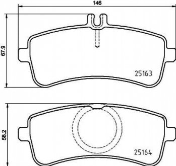 Гальмівні колодки (набір) BREMBO P50132