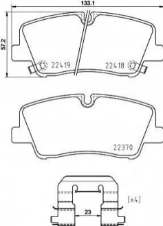 Гальмівні колодки (набір) BREMBO P30089