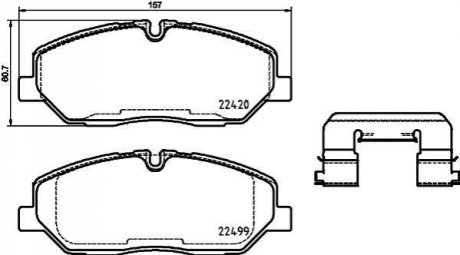 Гальмівні колодки (набір) BREMBO P30084