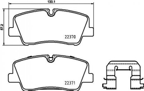 Гальмівні колодки (набір) BREMBO P30085