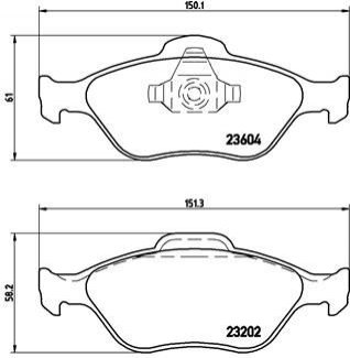 Гальмівні колодки, тюнінг BREMBO P24055X (фото 1)