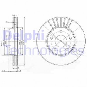 Гальмівні(тормозні) диски DELPHI BG3816