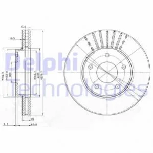 Гальмівні(тормозні) диски DELPHI BG3816