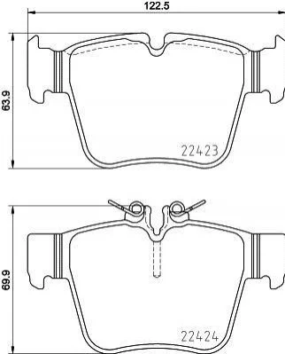 Гальмівні колодки (набір) BREMBO P50133 (фото 1)