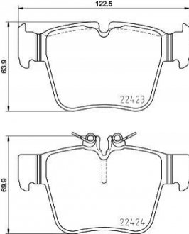 Гальмівні колодки (набір) BREMBO P50133