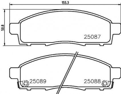 Колодки гальмівні L200.. BREMBO P54055