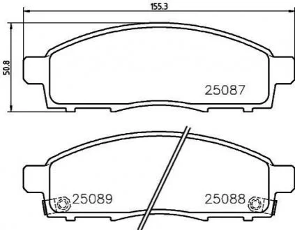 Колодки гальмівні L200.. BREMBO P54055