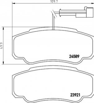 Гальмівні колодки дискові BREMBO P56122