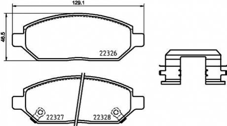 Гальмівні колодки (набір) BREMBO P59088