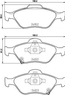 Гальмівні колодки (набір) BREMBO P83159 (фото 1)