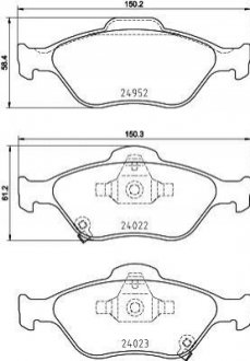 Гальмівні колодки (набір) BREMBO P83159