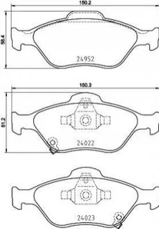 Гальмівні колодки (набір) BREMBO P83159