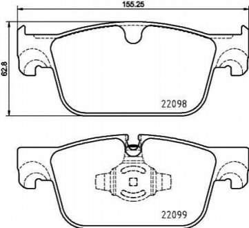 Гальмівні колодки (набір) BREMBO P86028