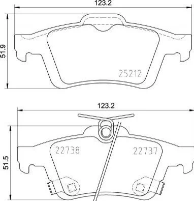 Klocki ham. FOCUS III tyі BREMBO P24216 (фото 1)