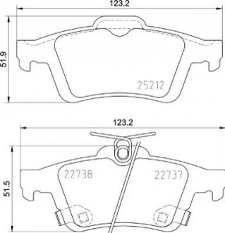 Klocki ham. FOCUS III tyі BREMBO P24216