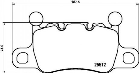 Гальмівні колодки (набір) BREMBO P65038