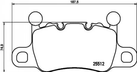 Гальмівні колодки (набір) BREMBO P65038
