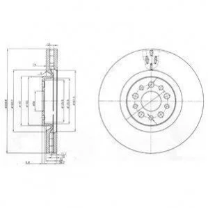 Гальмівні(тормозні) диски DELPHI BG3898