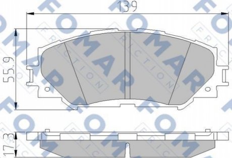 Гальмівні колодки (набір) FOMAR FO932781