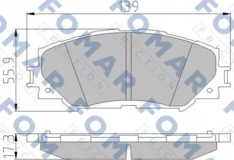 Гальмівні колодки (набір) FOMAR FO932781
