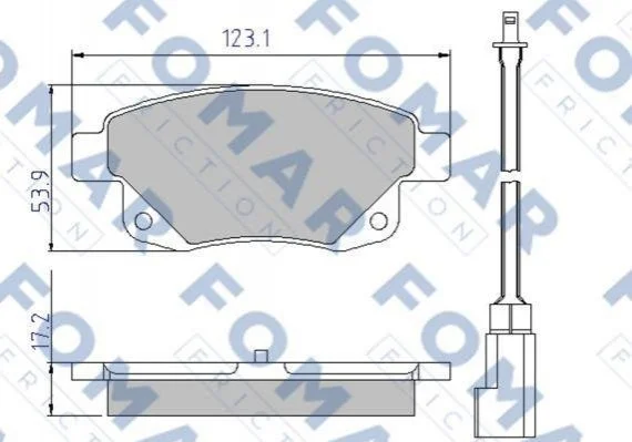 Гальмівні колодки (набір) FOMAR FO925281 (фото 1)