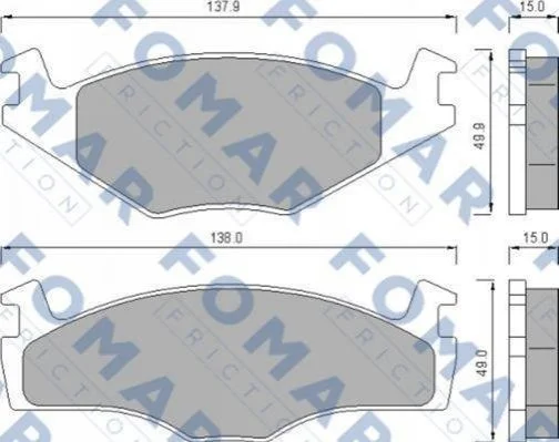Гальмівні колодки (набір) FOMAR FO436481 (фото 1)
