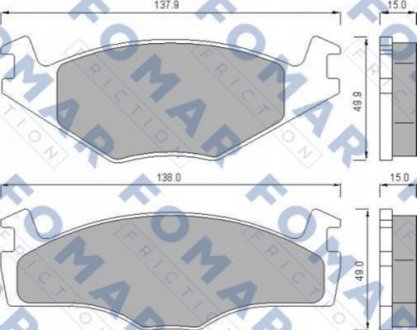 Гальмівні колодки (набір) FOMAR FO436481