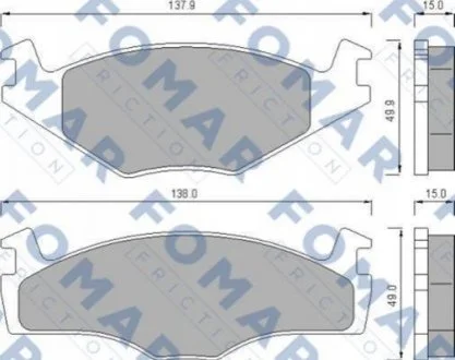 Гальмівні колодки (набір) FOMAR FO436481