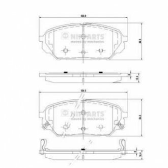 Гальмівні колодки (набір) NIPPARTS N3600551