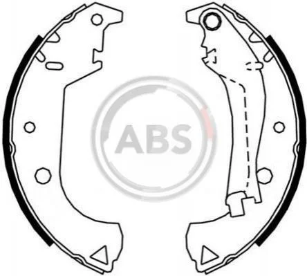 Колодка торм. барабан. FIAT Doblo задн. (вир-во ABS) A.B.S. 9119 (фото 1)