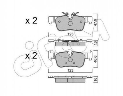 Гальмівні колодки (набір) CIFAM 82210380
