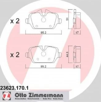Гальмiвнi колодки дисковi ZIMMERMANN 236231701