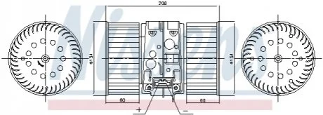 Вентилятор отопителя RENAULT MEGANE/SCENIC (пр-во Nissens) NISSENS 87448