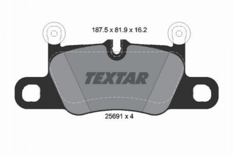 Гальмівні колодки (набір) TEXTAR 2569101