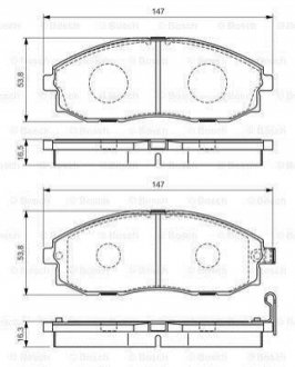 Гальмівні колодки (набір) BOSCH 0986495065 (фото 1)
