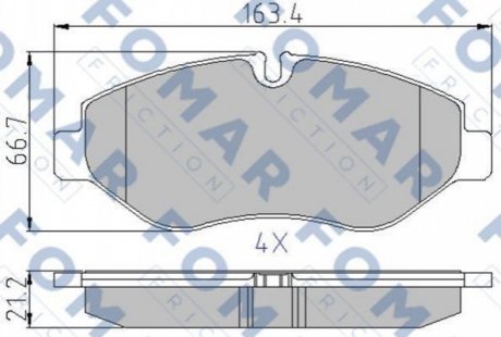 Гальмівні колодки (набір) FOMAR FO929381