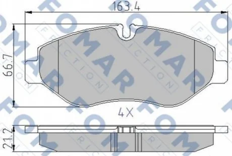 Гальмівні колодки (набір) FOMAR FO929381