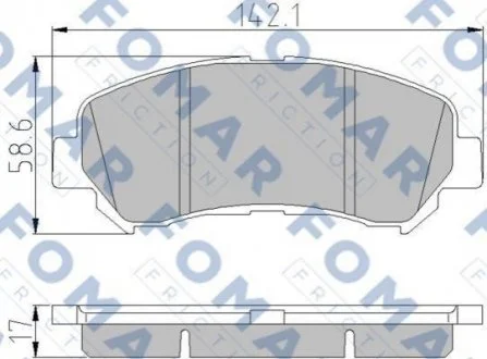 Гальмівні колодки (набір) FOMAR FO933681