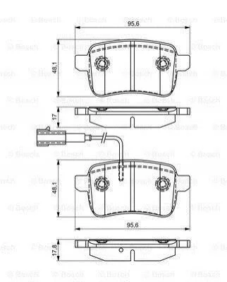 Гальмівні колодки (набір) BOSCH 0986495305 (фото 1)