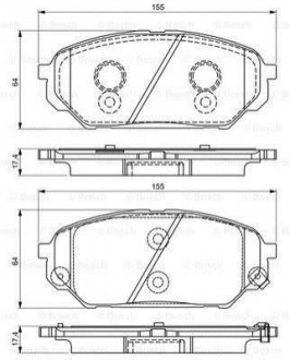 Гальмівні колодки (набір) BOSCH 0986495310