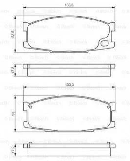 Гальмівні колодки (набір) BOSCH 0986495130