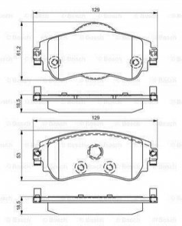 Гальмівні колодки (набір) BOSCH 0986495304