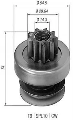 Ведущая шестерня, стартер MAGNETI MARELLI 940113020086 (фото 1)
