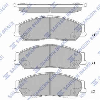 Колодки дисковые передние Hi-Q (SANGSIN) SP1235