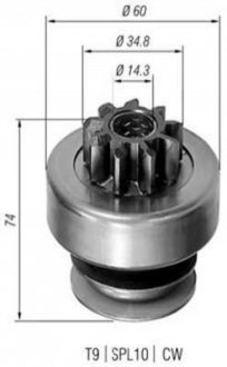 Ведущая шестерня, стартер MAGNETI MARELLI 940113020101