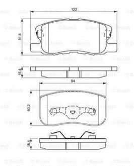 Гальмівні колодки (набір) BOSCH 0986495313