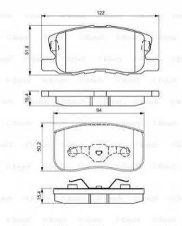 Гальмівні колодки (набір) BOSCH 0986495313