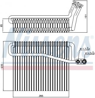 Випаровувач кондиціонера NISSENS 92271