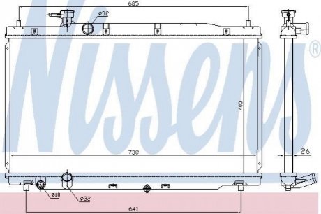 Радіатор CR-V 06- 2,0.. NISSENS 681386