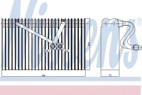 Випаровувач кондиціонера NISSENS 92168